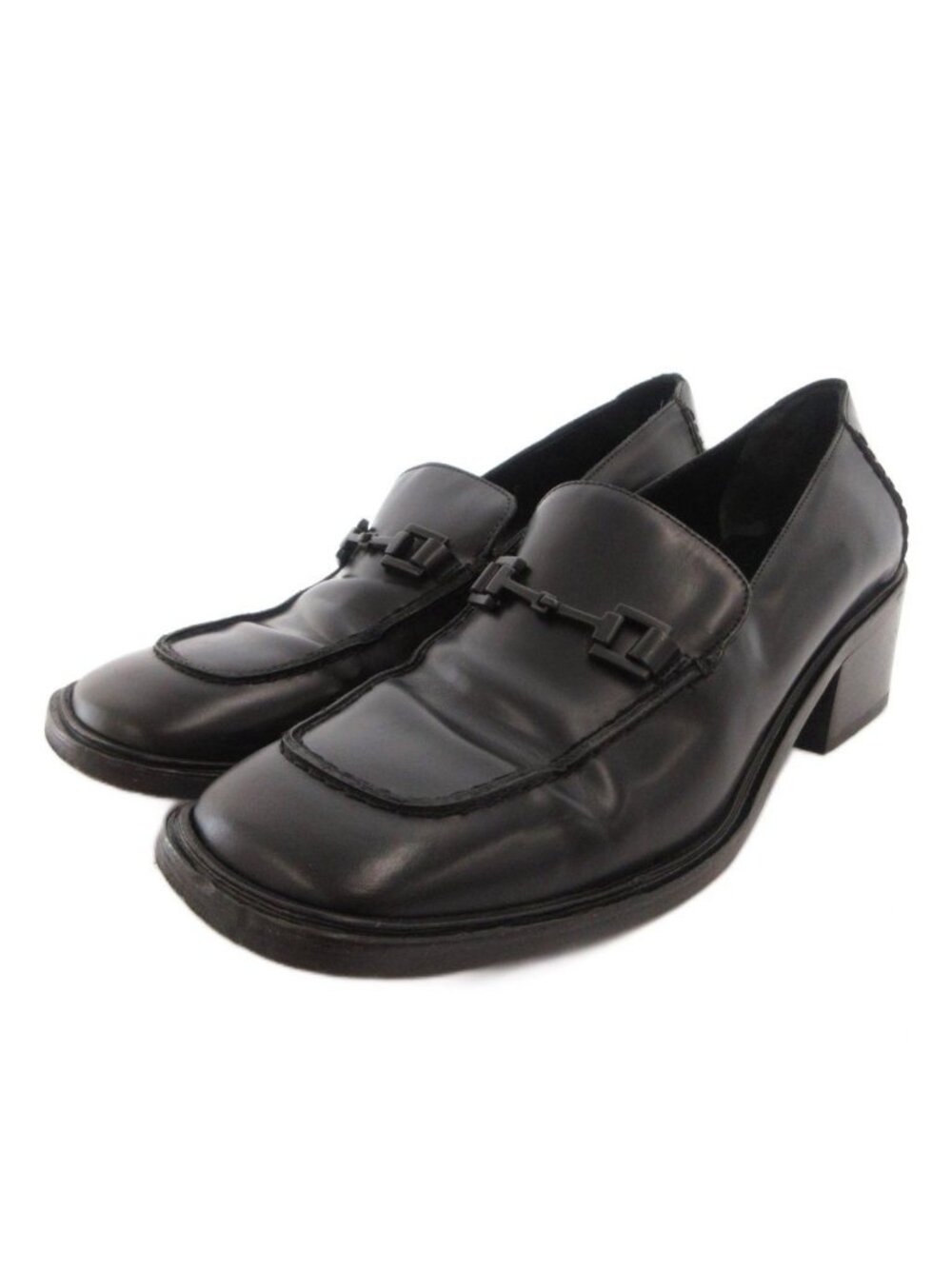 Gucci Horsebit Loafers Chunky Heel Black